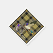 ハンターズプレイド上のマラードダックス – 素朴水鳥 スタンダードカクテルナプキン (角)