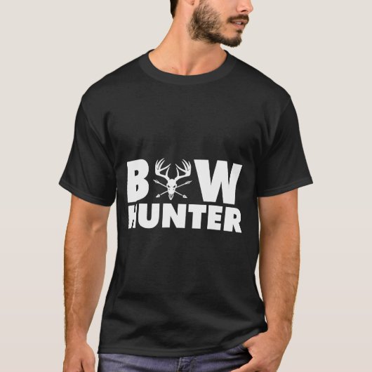 ハンターズ弓狩り矢印アーチャーアーチェリージョークの男 Tシャツ (正面)