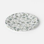 ハンターズ緑の葉の多い田舎色の四角い紙コースター ペーパープレート (アングル)