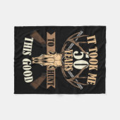 ハンターズ50誕生日年オールドディア狩りシカ フリースブランケット (正面(横))