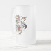 ハンタータータンチェックライオン フロストグラスビールジョッキ (正面左)