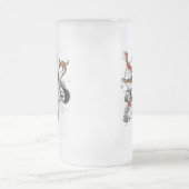 ハンタータータンチェックライオン フロストグラスビールジョッキ (中央)