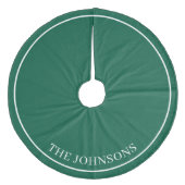 ハンターパーソナライズされたグリーン フリース ツリースカート (正面)