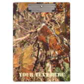 ハンターパーソナライズされたズ迷彩柄カモフラージュ絵画ズ クリップボード (正面)