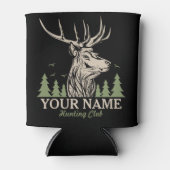ハンターパーソナライズされたディアエルクアントラー狩りクラブ 缶クーラー (正面)