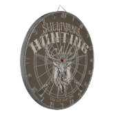 ハンターパーソナライズされたネームディアライフル狩りクラブ ダーツボード (正面左)