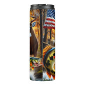 ハンターフィッシュディアアメリカ国旗 タンブラー (裏面)