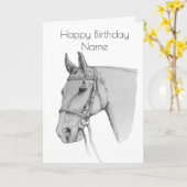 ハンターホース鉛筆スケッチハッピーバースデーカード カード (黄色い花)