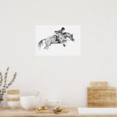 ハンターポニーポインティリズム ポスター (キッチン)