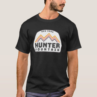 ハンターマウンテンニューヨークヴィンテージレトロハイキングスノー Tシャツ