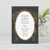 ハンターモダンオリジナルスコティッシュタータンチェック結婚ズ 招待状 (スタンド正面)