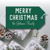 ハンターモダングクール・グリーン・クリスマス ギフトタグ