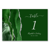 ハンターモダングリーンシルバー結婚アゲート テーブルナンバー (正面)