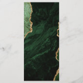 ハンターモダングリーン金ゴールドアゲート結婚ズ メニュー (裏面)