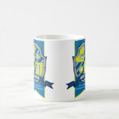 ハンターレターHヘラルドライグリーンブルーの意味 コーヒーマグカップ (中央)