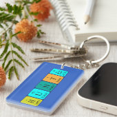 ハンター周期テーブル名キーリング キーホルダー (正面右)