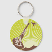 ハンター射撃、 発砲アガチョウ キーホルダー (正面)