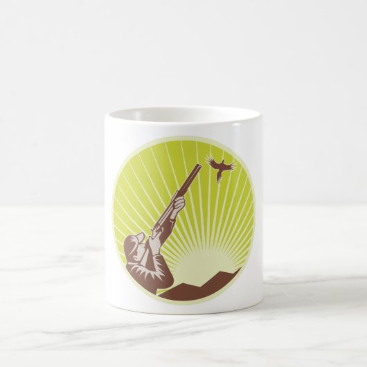 ハンター射撃、 発砲ガチョウ コーヒーマグカップ (中央)