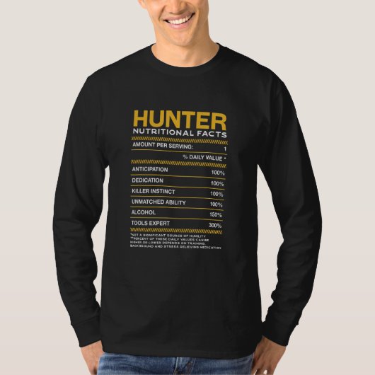 ハンター栄養ファクト狩り狩りユーモア教授 Tシャツ (正面)