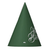 ハンター無地のグリーン パーティーハット (左)