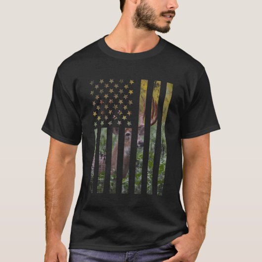 ハンター狩り狩りディアー狩りバックエルクアメリカン Tシャツ (正面)