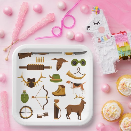 ハンター狩り誕生日パーティー ペーパープレート (パーティー)