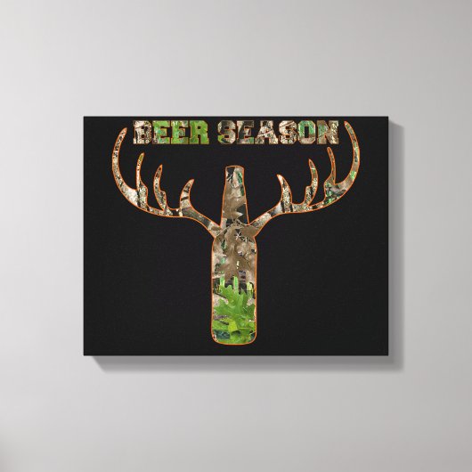 ハンター用ビールシーズン狩りシーズンギフト キャンバスプリント (正面)