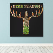 ハンター用ビールシーズン狩りシーズンギフト キャンバスプリント (インサイチュ (ウッドフロア))