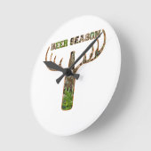 ハンター用ビールシーズン狩りシーズンギフト ラウンド壁時計 (傾斜)