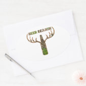 ハンター用ビールシーズン狩りシーズンギフト 楕円形シール (封筒)