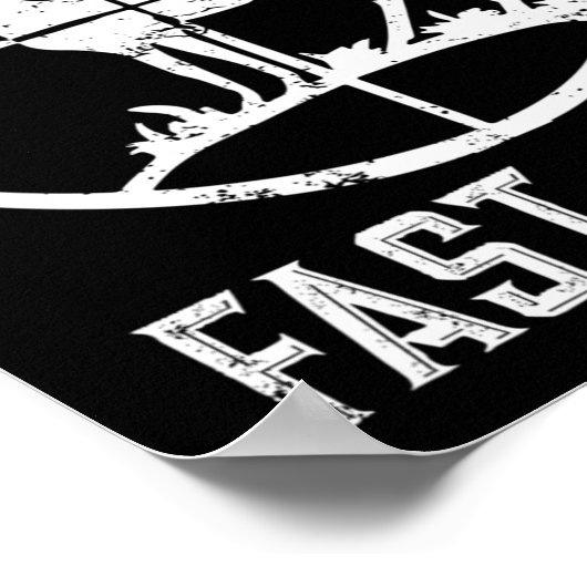 ハンター用ファーストフード鹿狩りおもしろいギフト ポスター (角)