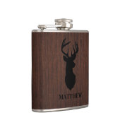 ハンター男らしバックディアーデザインネームモノグラム フラスク (右)