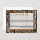 ハンター迷彩柄シック結婚アドバイスカード アドバイスカード (正面/裏面)