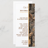 ハンター迷彩柄シック結婚式 プログラム (正面/裏面)