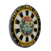 ハンター飛んでいるダックスのアートワーク ダーツボード (正面左)