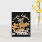 ハンター30歳オールドバックスクラブ男性30歳 カード (黄色い花)