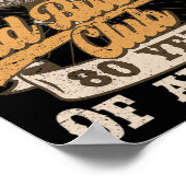 ハンター80誕生日オールドバックスクラブ80年Aw ポスター (角)