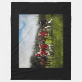 ハンター-キツネ狩り-検数ho 1924年 フリースブランケット (正面)