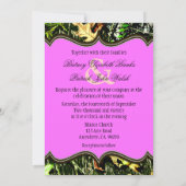 ハンター＆ミセス ハンティングカモ ピンク 結婚式招待状 招待状 (裏面)