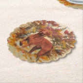 ハンター、人生のためのパートナーVizsla ペーパーコースター (アングル)