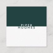 ハンター |最小限モダンのQRコード スクエア名刺 (正面)