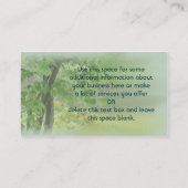 ハンター、Birdwatchersの庭師ビジネスcard2 名刺 (裏面)