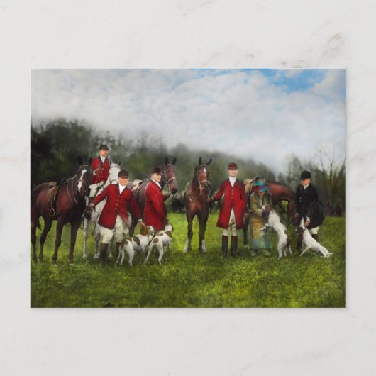ハンター – The fox狩り- Tally-ho 1924 ポストカード (正面)