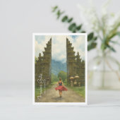 ハンダラゲートバリウォーターカラー – アジアトラベル シーズンポストカード (スタンド正面)