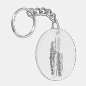 ハンチウッドレンガとタイルのヌネートンキーリング キーホルダー (正面左)