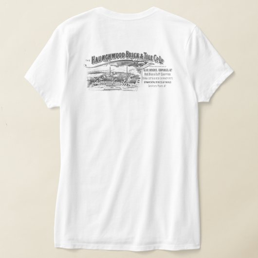 ハンチウッドレンガとタイルヌネートンTシャツ Tシャツ (レイダウン裏面)