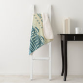 ハンチングトンビーチ桟橋、カリフォルニア-カスタムなイラストレーション シェルパブランケット (インサイチュ)