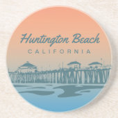 ハンチングトンビーチ桟橋、カリフォルニア-カスタム設計して下さい コースター (正面)