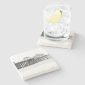 ハンチングトンビーチ桟橋 ストーンコースター (横)