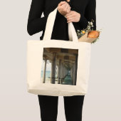、ハンチングトンビーチ桟橋 ラージトートバッグ (正面(商品))
